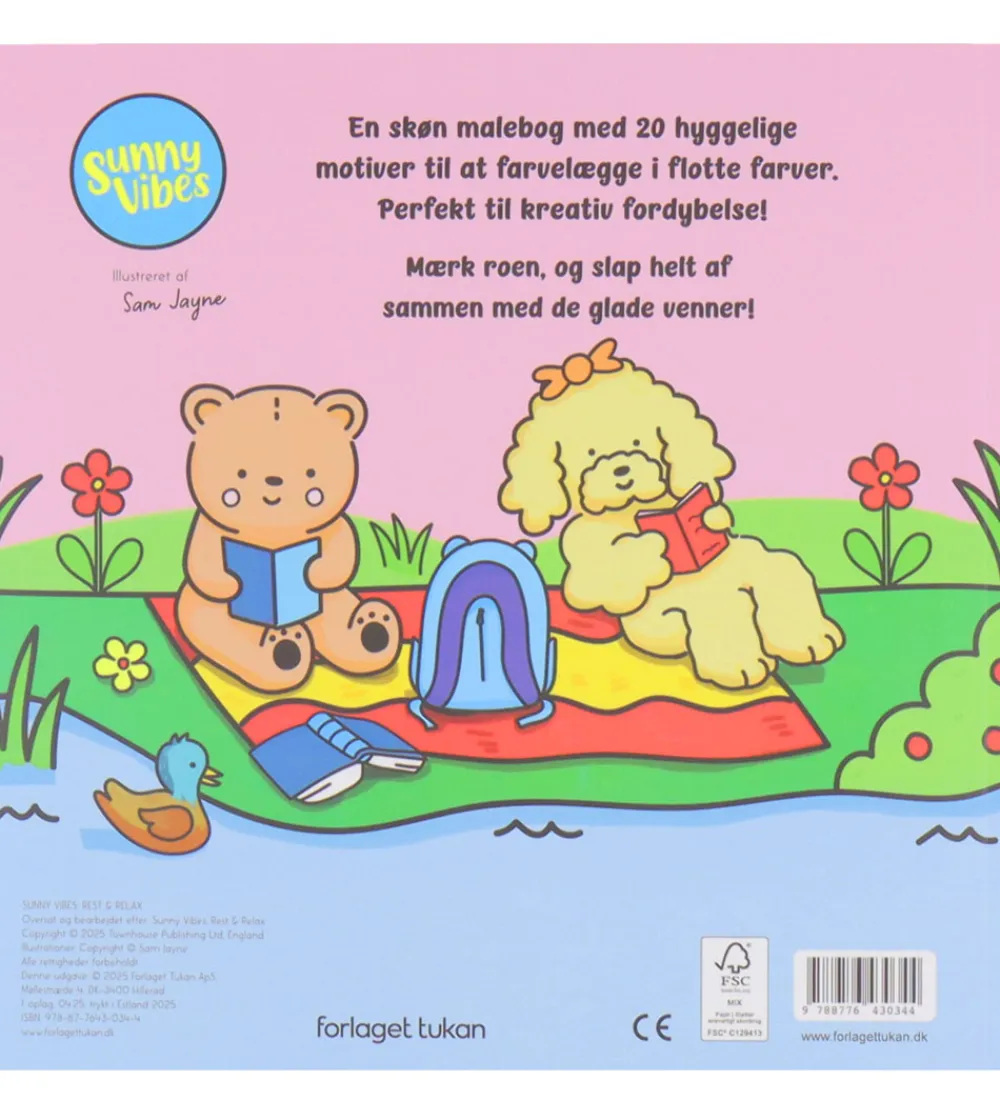 Forlaget Tukan Malebog*Malebog - Cozy Time - Sunny Vibes: Rest & Relax