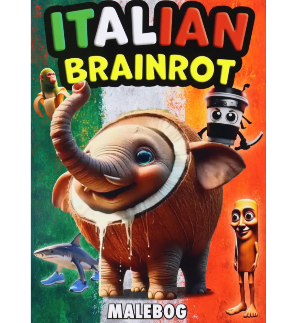 Forlaget Tukan Malebog|Kreativ Leg*Malebog - Italian Brainrot