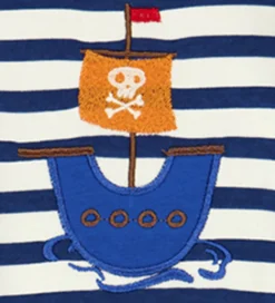 Sommerdragter-Freds World Sommerdragt - Stripe applique - Almond/ Navy