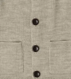 FUB Striktrøjer*Cardigan - Rib - Strik - Uld - Oat Melange