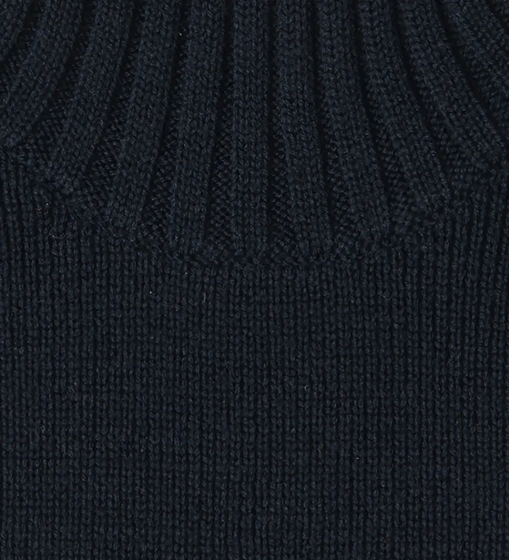 Tørklæder|Halsedisser-FUB Halsedisse - Strik - Uld - Dark Navy