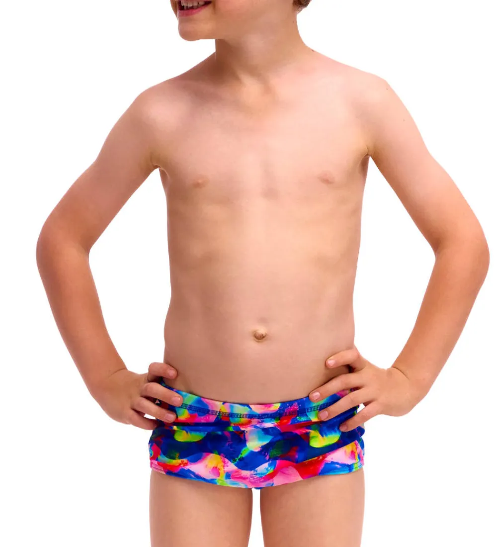 Svømmetøj|Svømning-Funkita Badebukser - Printed Trunks - UV50+ - Wet Wave