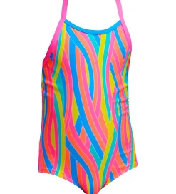 Svømmetøj|Svømning-Funkita Badedragt - Printed One Piece - UV50+ - Swirly Straws