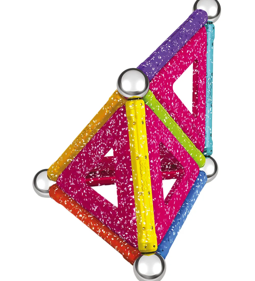 Magnetlegetøj-Geomag Magnetsæt - Glitter Panels Recycled - 22 Dele