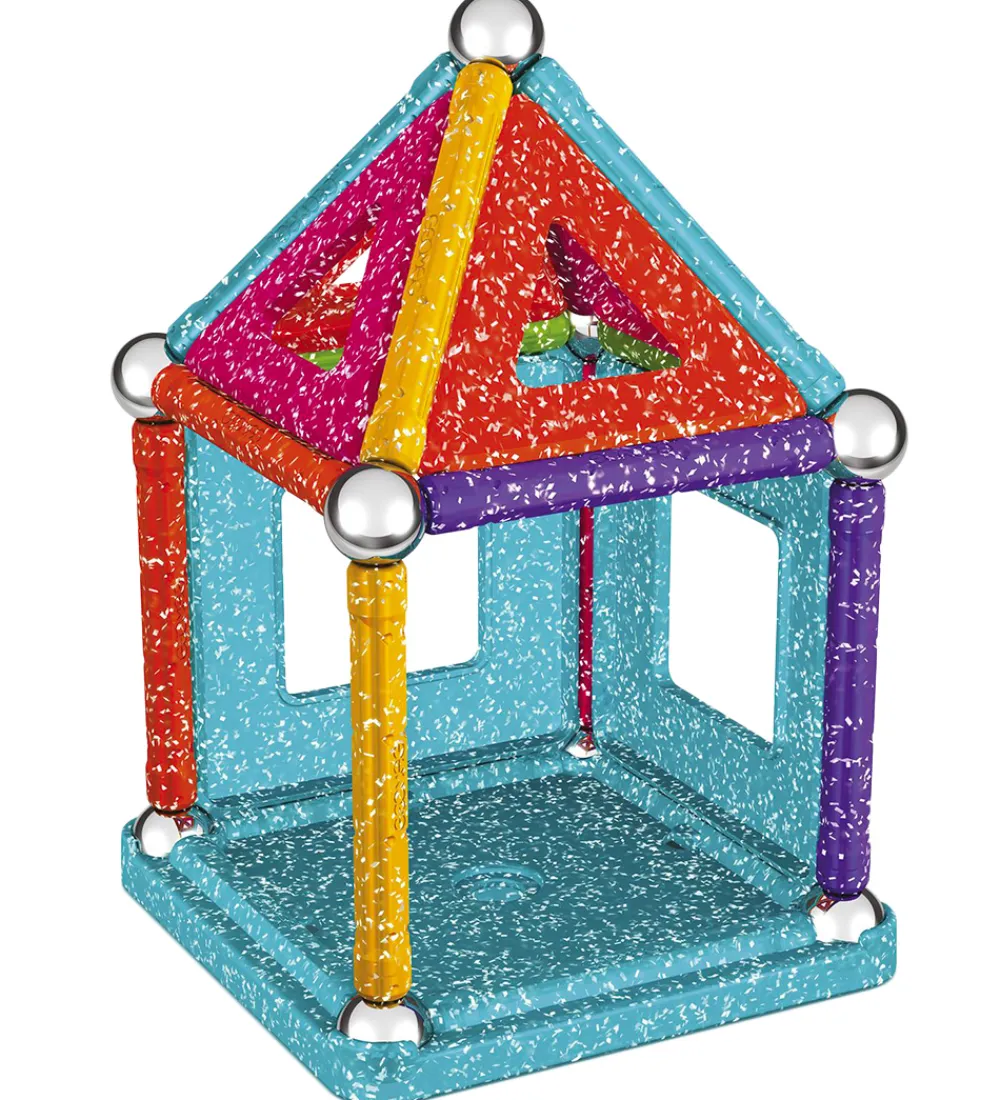 Magnetlegetøj-Geomag Magnetsæt - Glitter Panels Recycled - 35 Dele