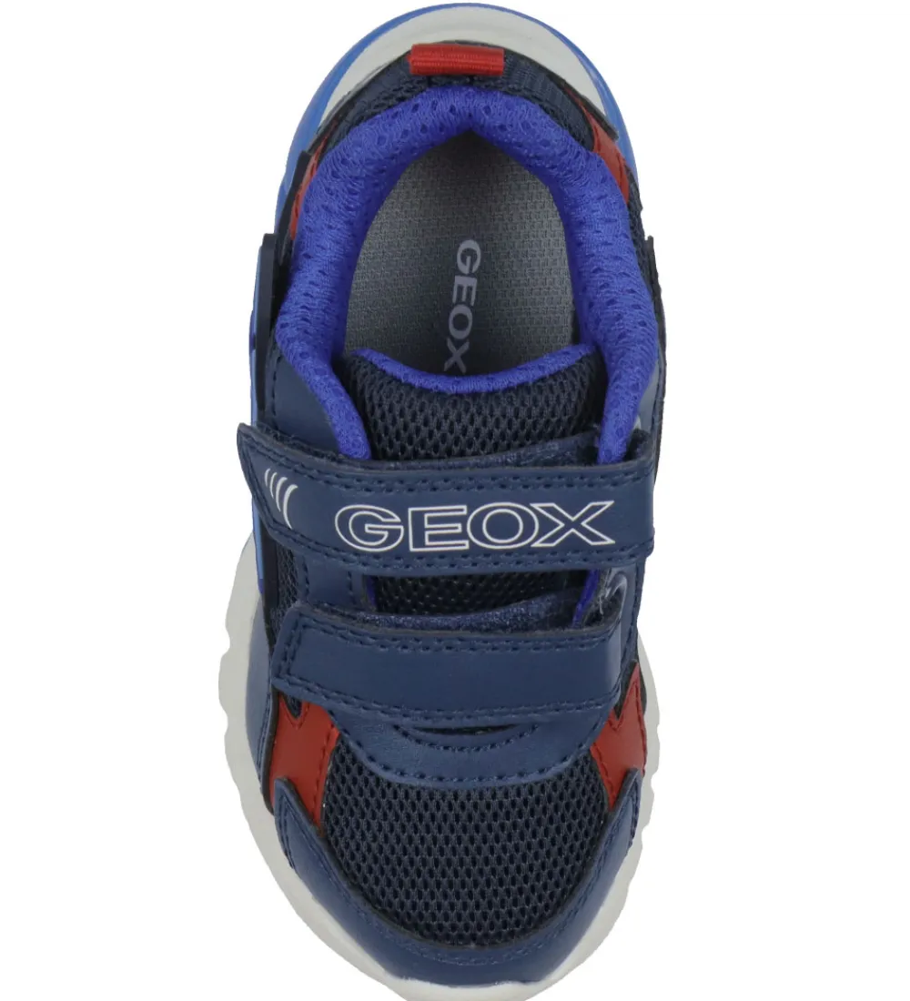 Blinkesko-Geox Blinkesko - J Ciberdron - Navy/Rød