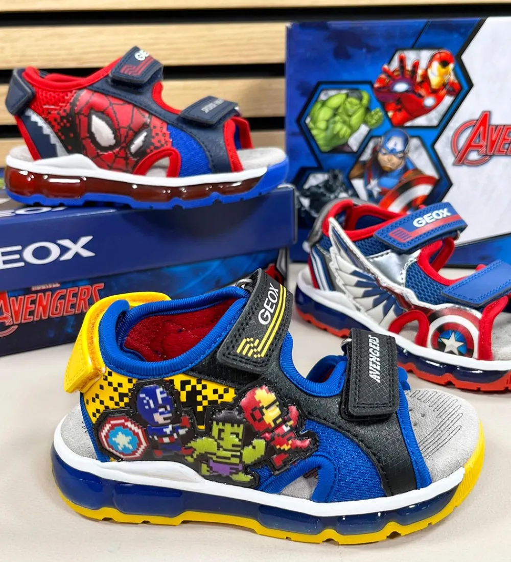 Geox Blinkesko*Sandaler m. Lys - Android - Black/Royal