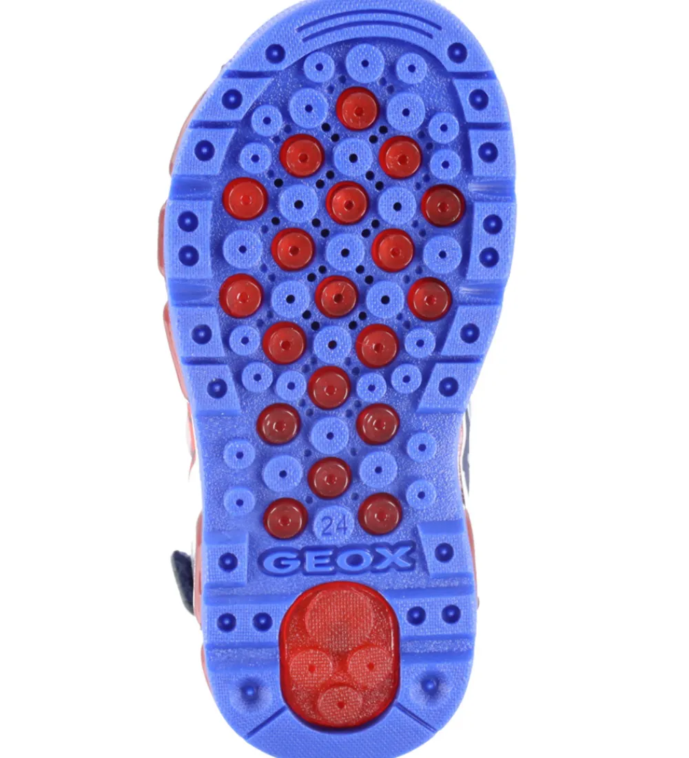 Blinkesko-Geox Sandaler m. Lys - Android - Marvel Spider-Man - Navy/Red