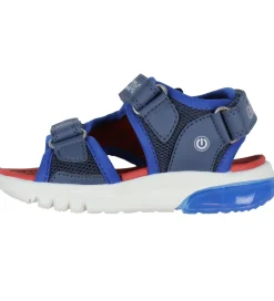 Blinkesko-Geox Sandaler m. Lys - Ciberdron - Navy/Rød