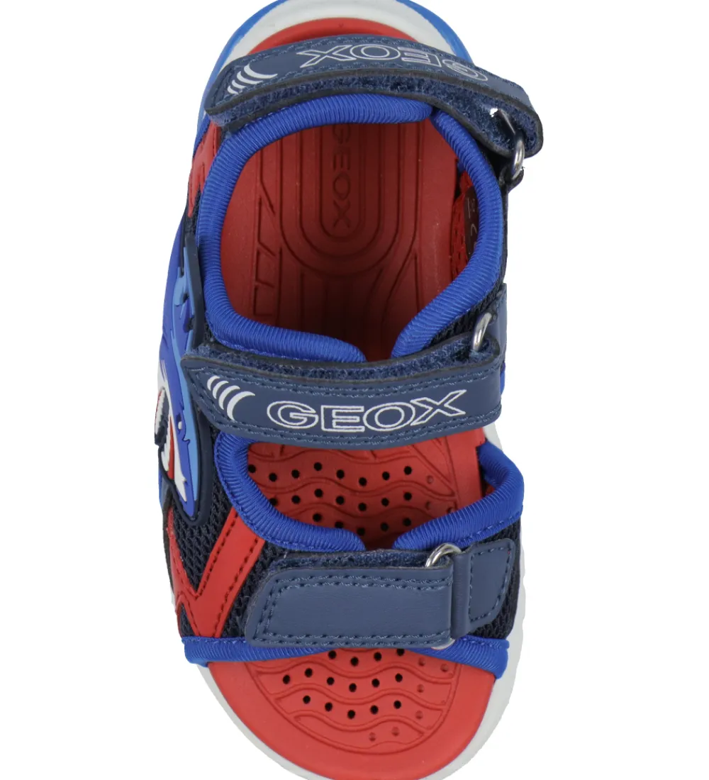 Blinkesko-Geox Sandaler m. Lys - Ciberdron - Navy/Rød