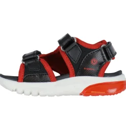 Geox Blinkesko*Sandaler m. Lys - Ciberdron - Sort/Rød