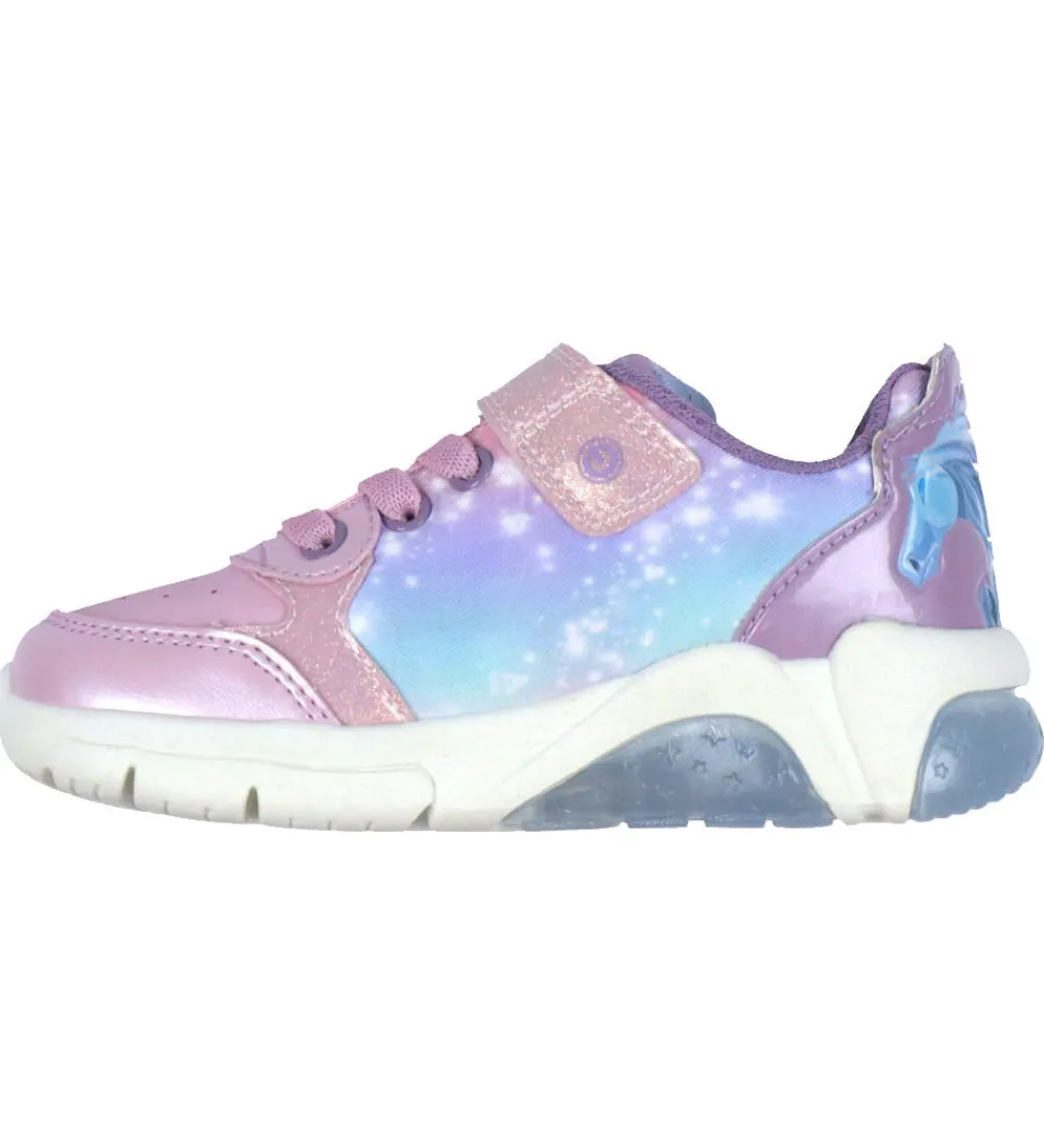 Børnesko Og Babysko|Blinkesko-Geox Sko m. Lys - Fadinlight - Pink m. Elsa