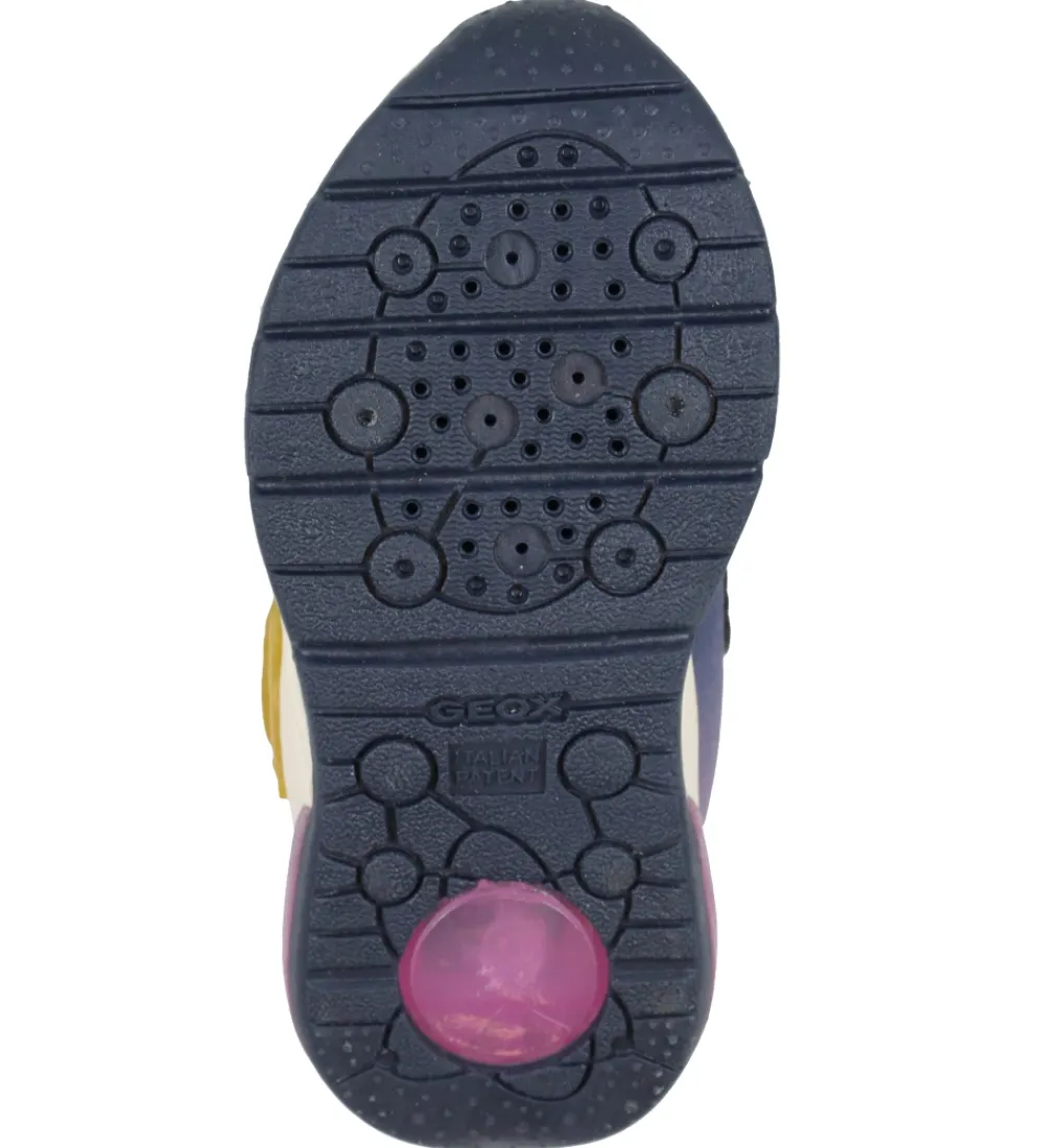 Geox Blinkesko*Sko m. Lys - Spaceclub - Ønsket - Navy/Lavender