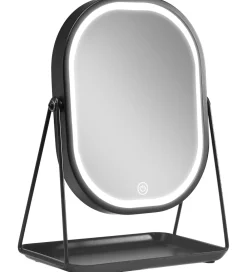 Spejle-Gillian Jones Bordspejl - Oval - LED/Bakke - Sort