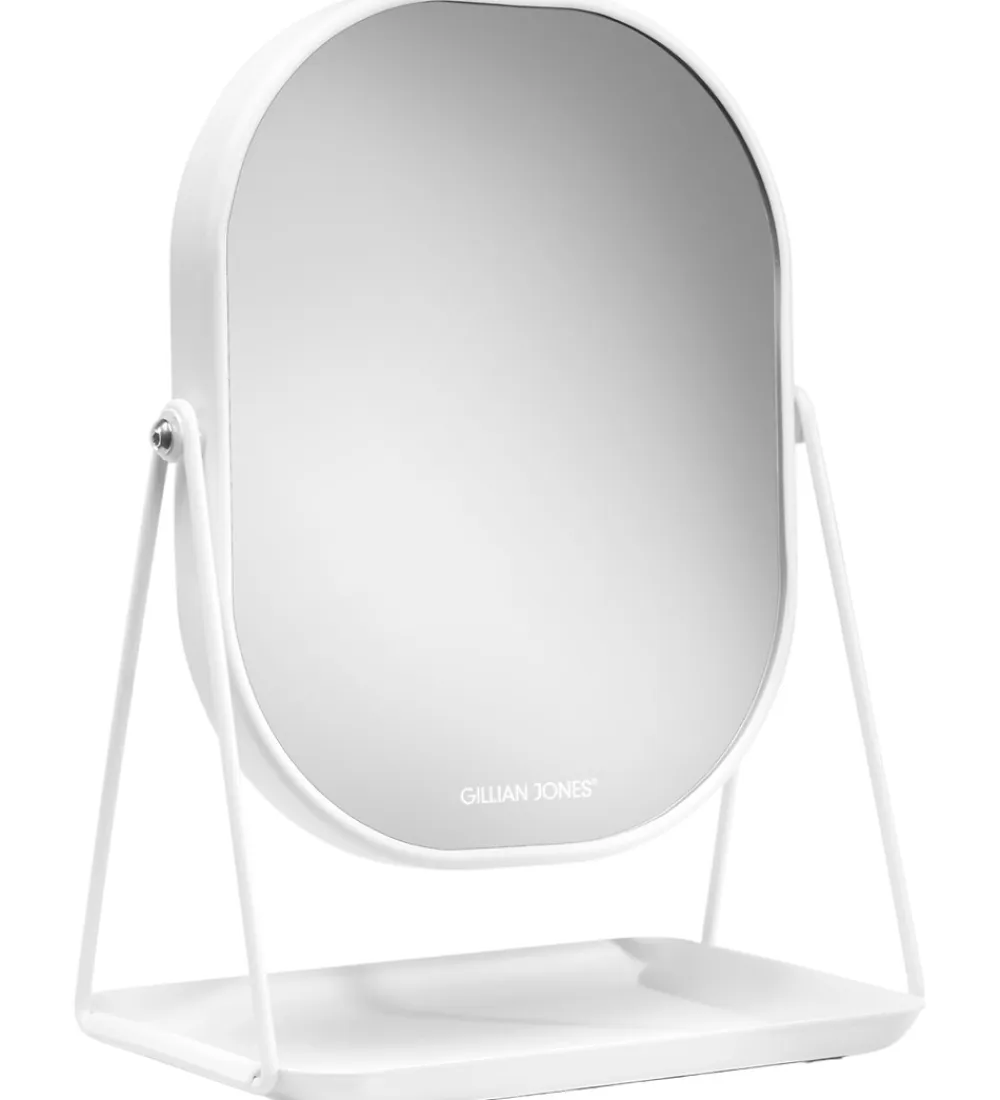 Gillian Jones Spejle*Bordspejl - Oval - Forstørrelse/Bakke - Hvid
