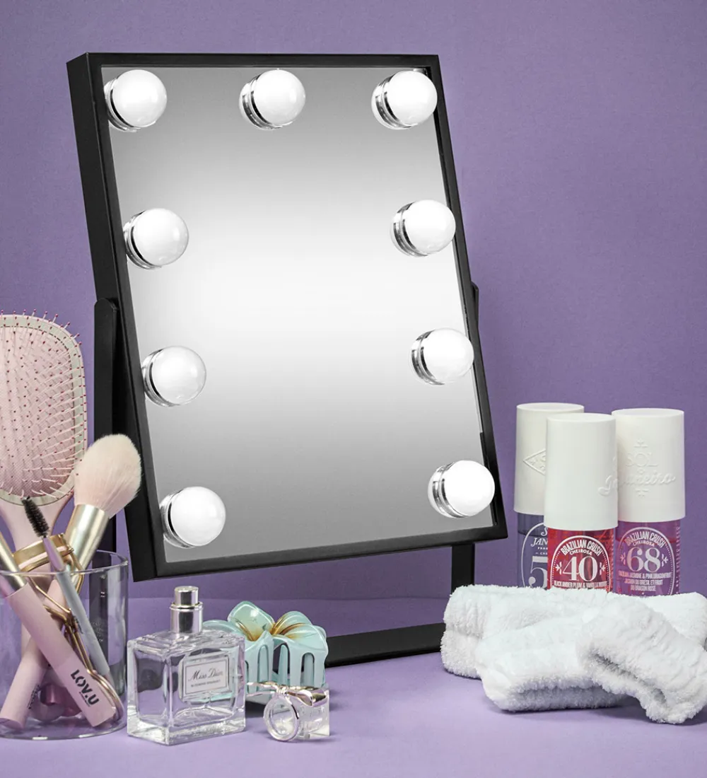 Gillian Jones Spejle*Makeupspejl - 9 LED/Touch - Sort