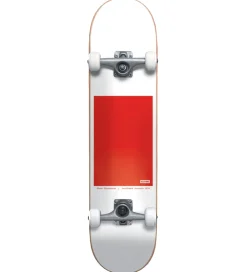 Skateboards-Globe Skateboard - 8'' - G0 Block Serif Complete - Hvid/Rød