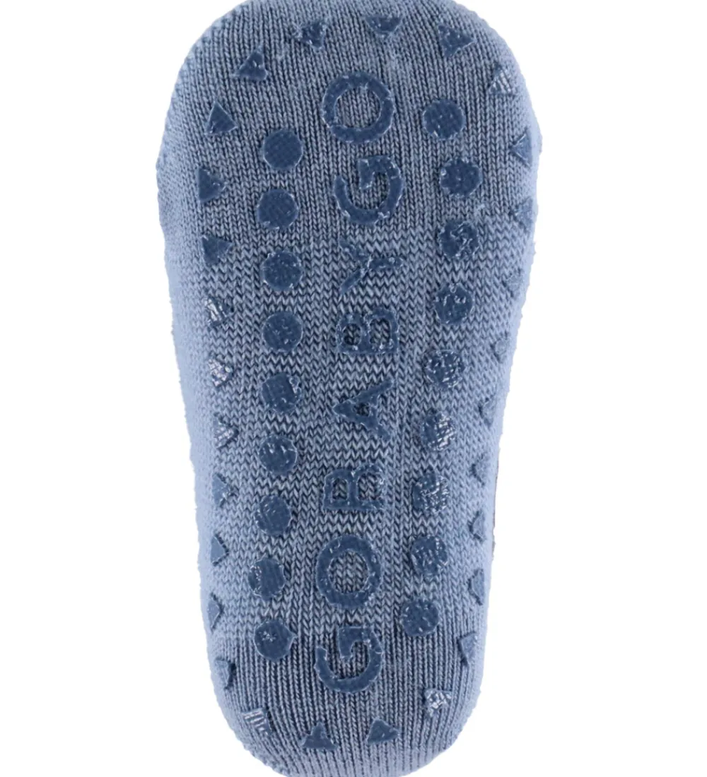 GoBabyGo Strømpebukser*Kravlestrømpebukser - Noos - Uld - Stone Blue