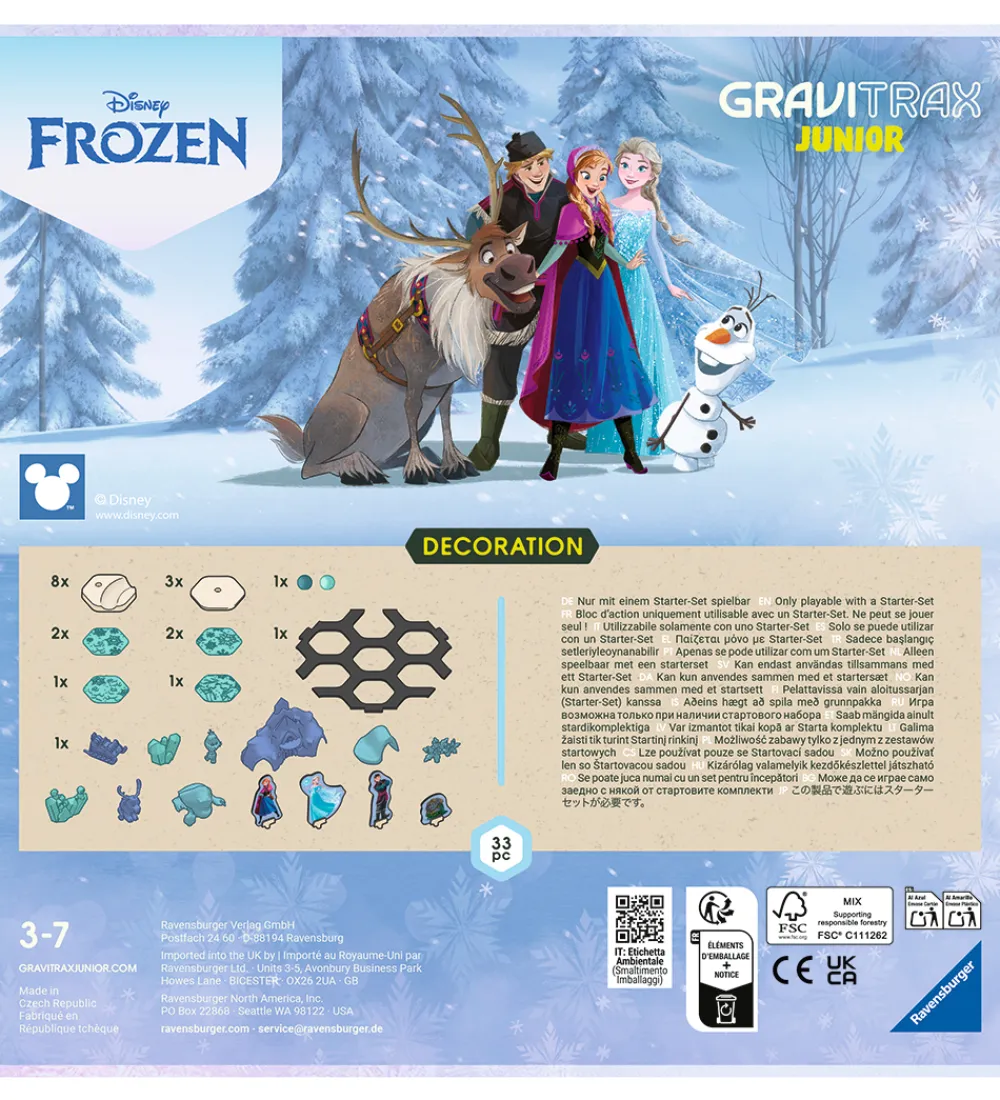 Konstruktionslegetøj-GraviTrax Junior Extension - Decoration - Frozen - 33 Dele