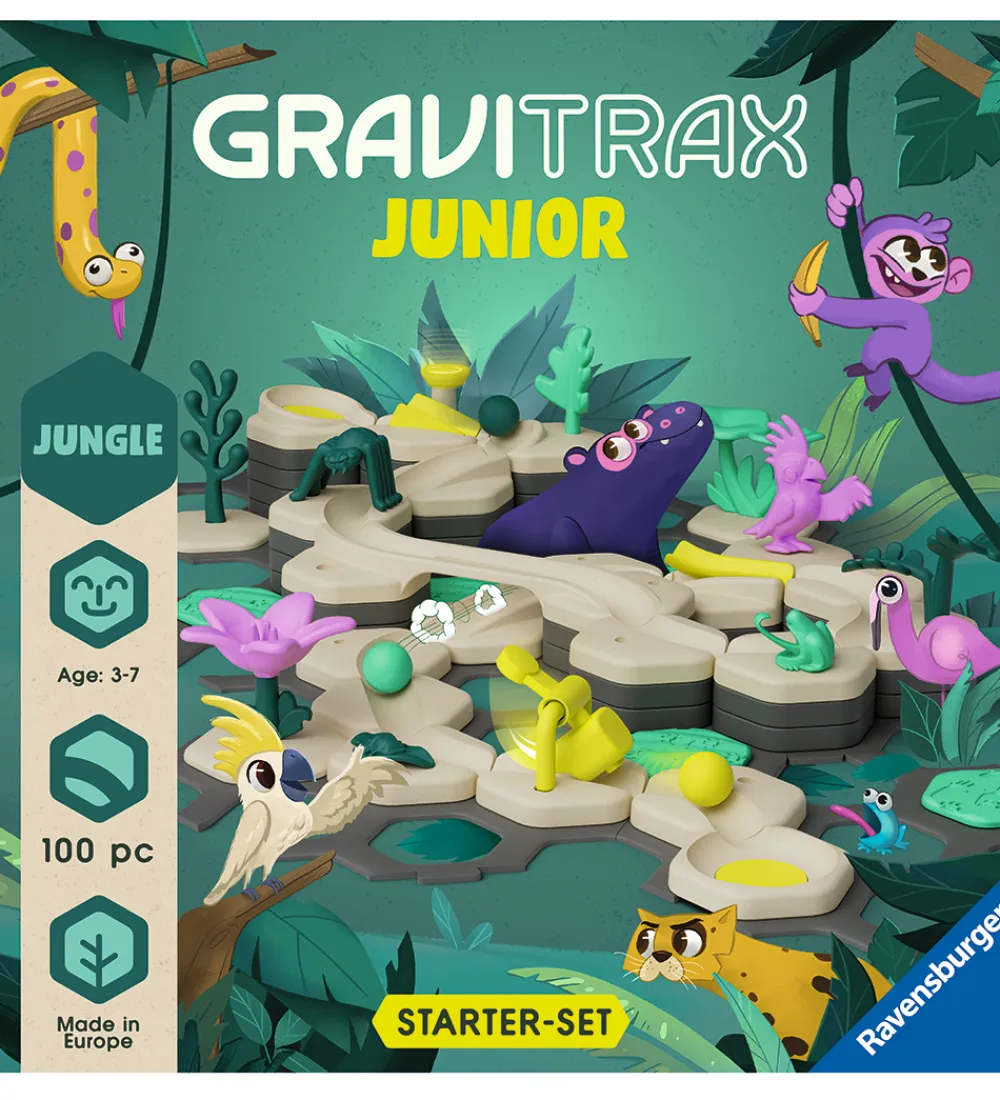 Konstruktionslegetøj|Kuglebaner-GraviTrax Junior Startersæt - 100 Dele - My Jungle