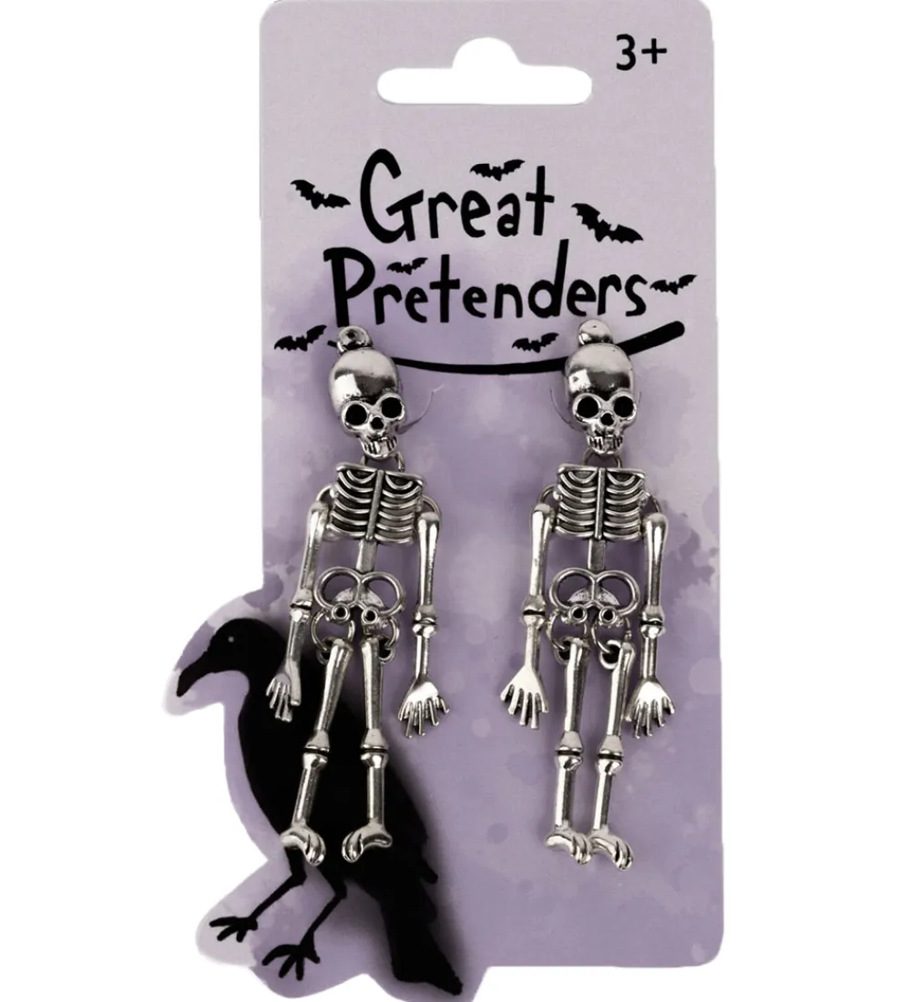 Great Pretenders Smykker*Øreclips - Spooke Scary Skeleton