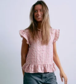 Grunt Toppe*Top - GrArte - Rosa/Hvidternet