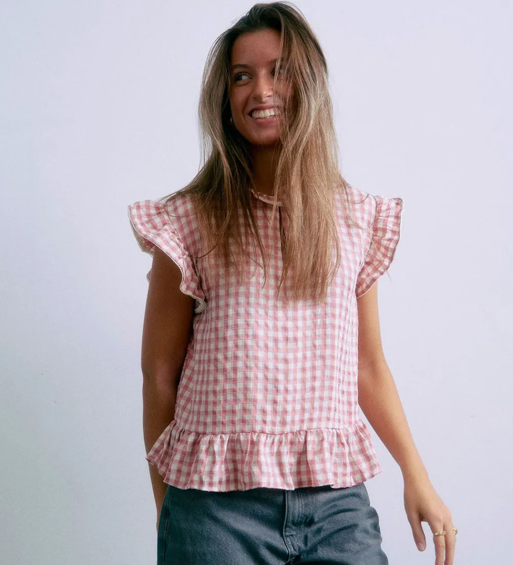 Grunt Toppe*Top - GrArte - Rosa/Hvidternet