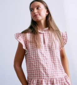 Grunt Toppe*Top - GrArte - Rosa/Hvidternet