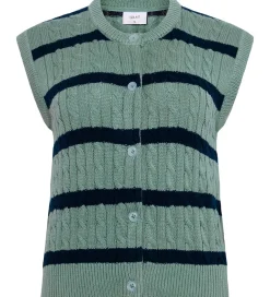 Veste|Konfirmationstøj-Grunt Vest - Strik - GrLine - Dust Green/Navy