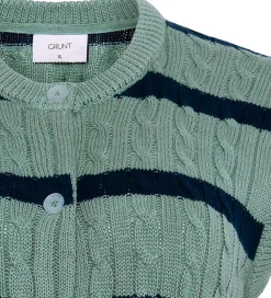 Veste|Konfirmationstøj-Grunt Vest - Strik - GrLine - Dust Green/Navy