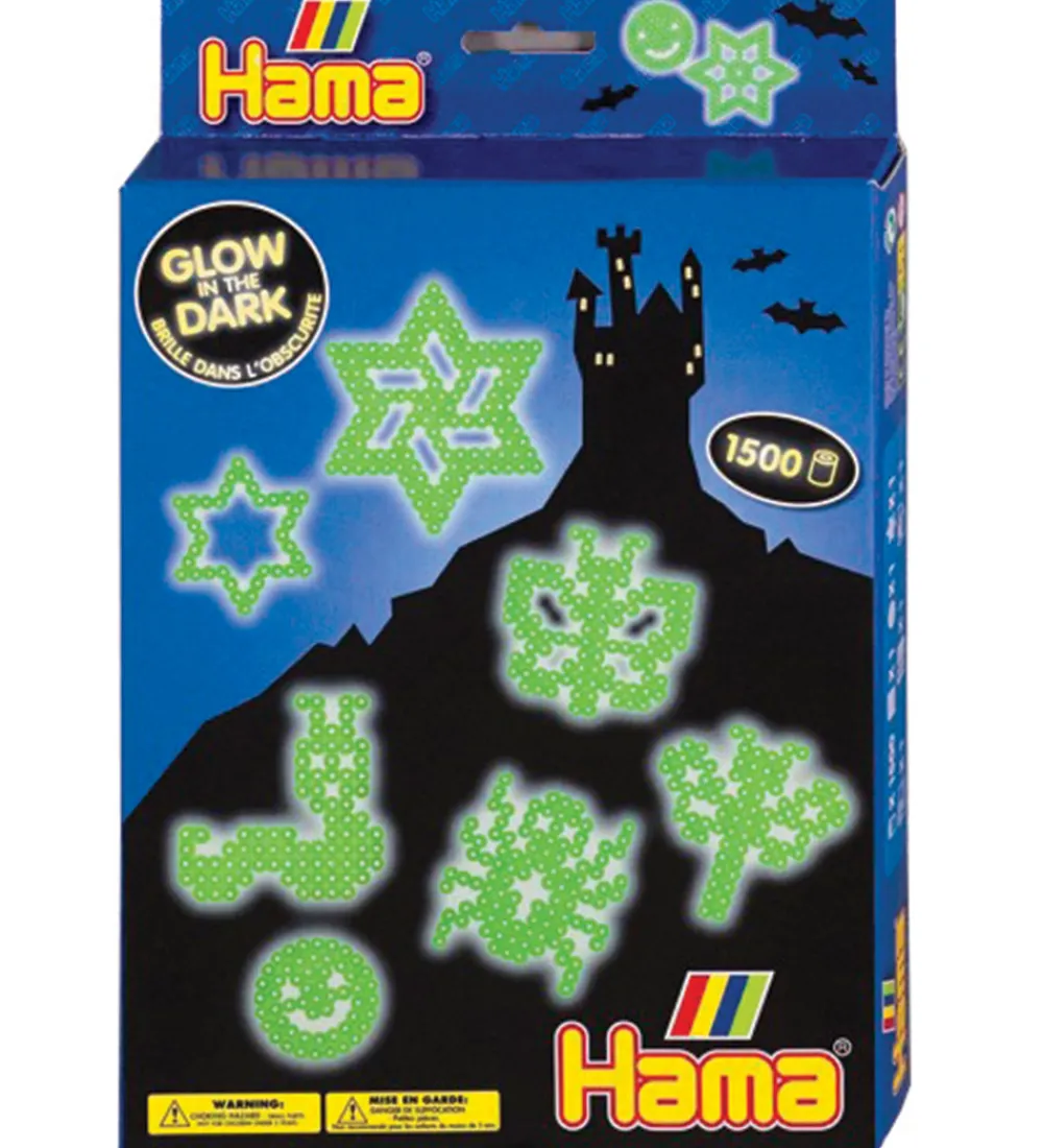 Hama Perler*Midi Gaveæske - 1500 stk - Glow in the Dark