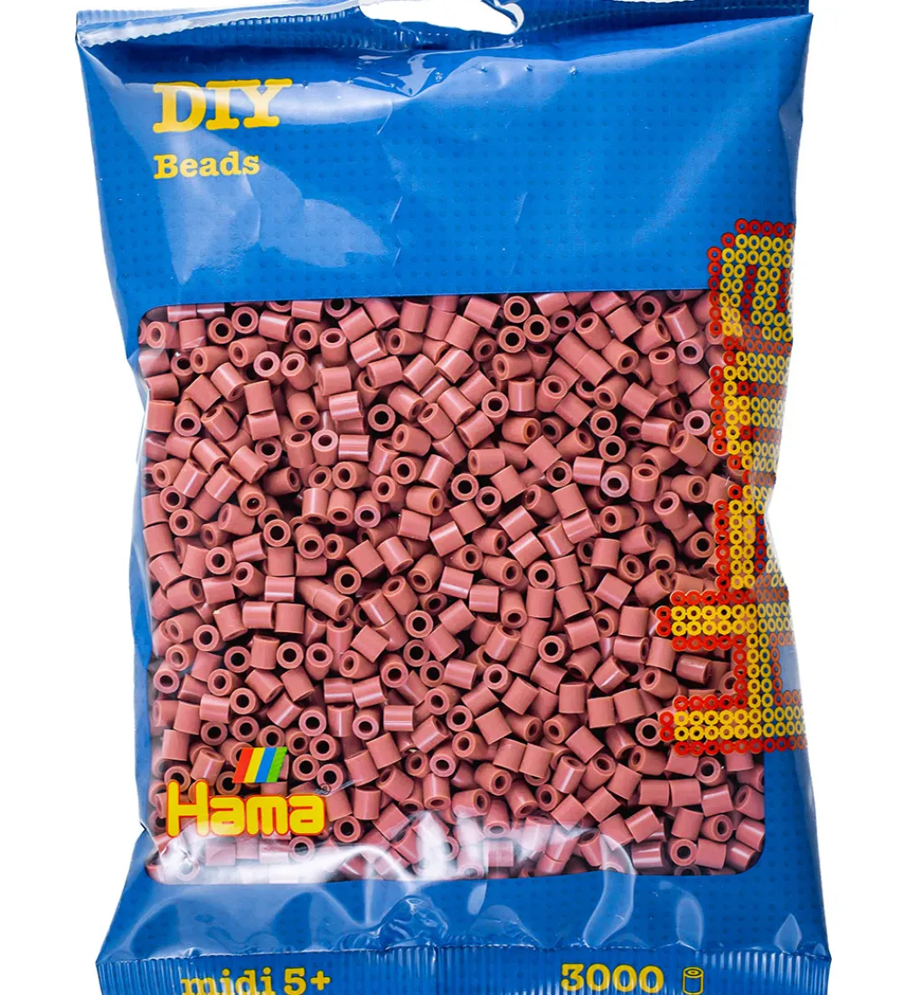 Hama Perler*Midi Perler - 3000 stk. - 111 Mørk Blush