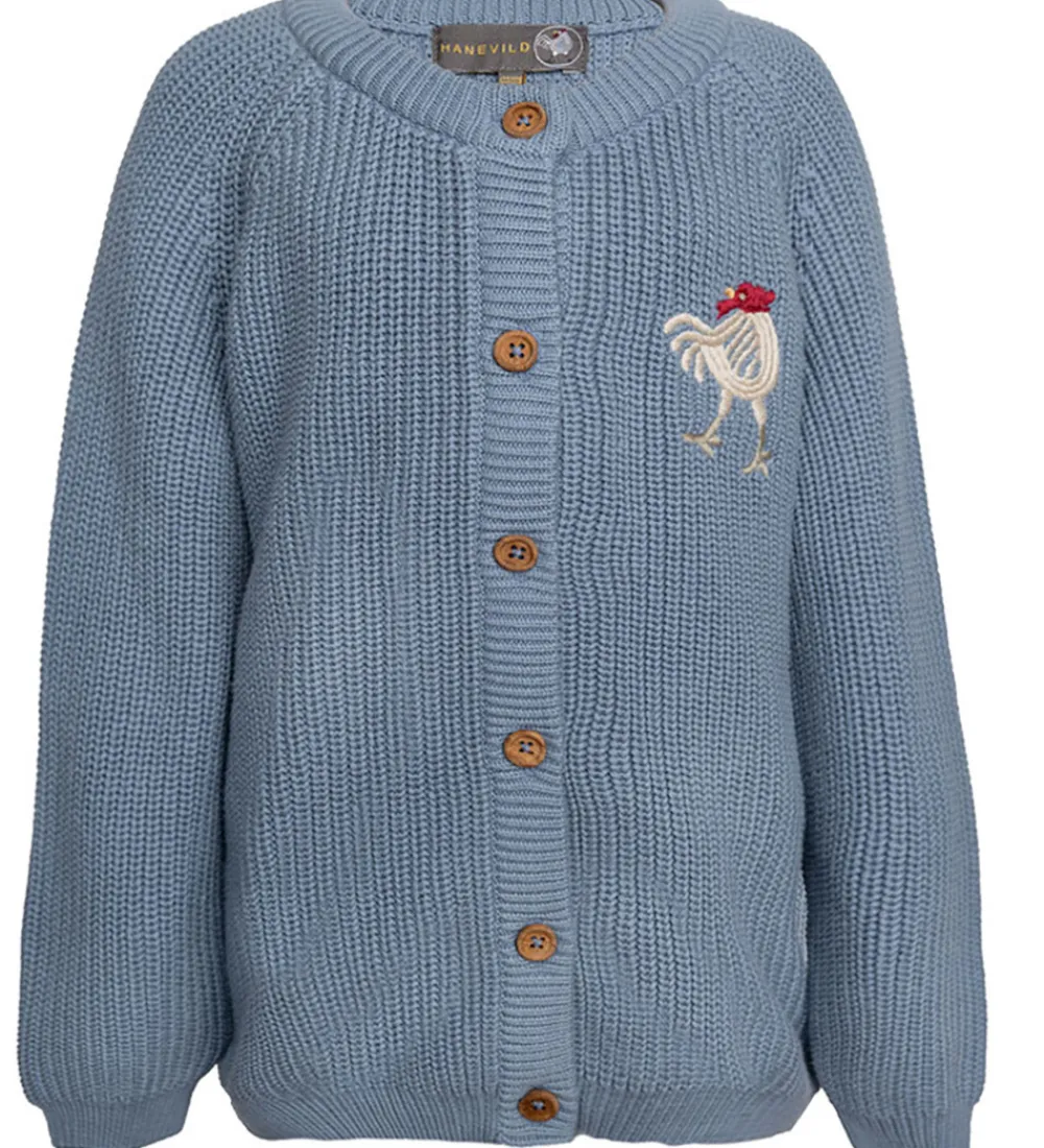 Hanevild Striktrøjer*Cardigan - Strik - Kaj - Blue Blizzard
