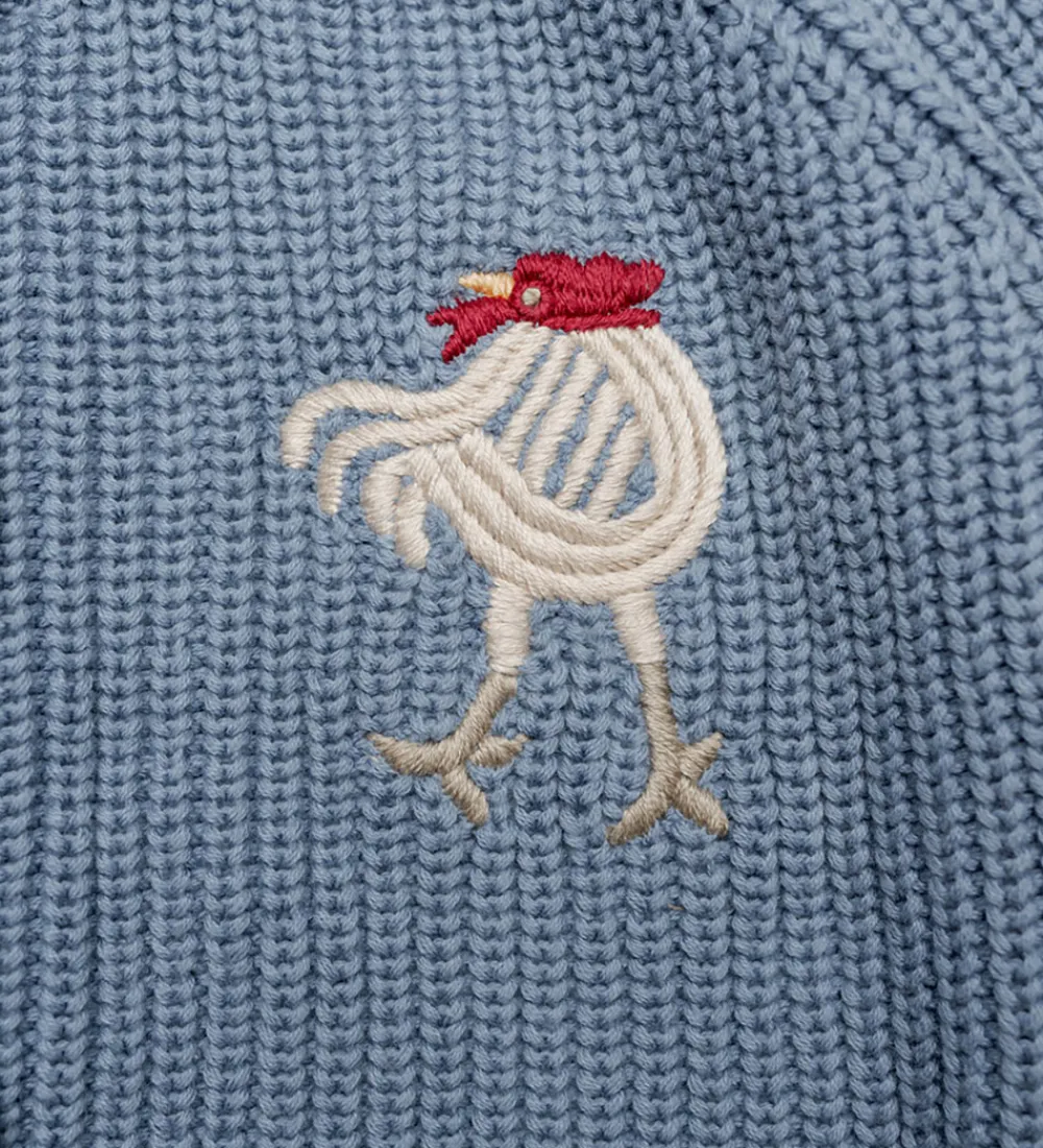 Hanevild Striktrøjer*Cardigan - Strik - Kaj - Blue Blizzard