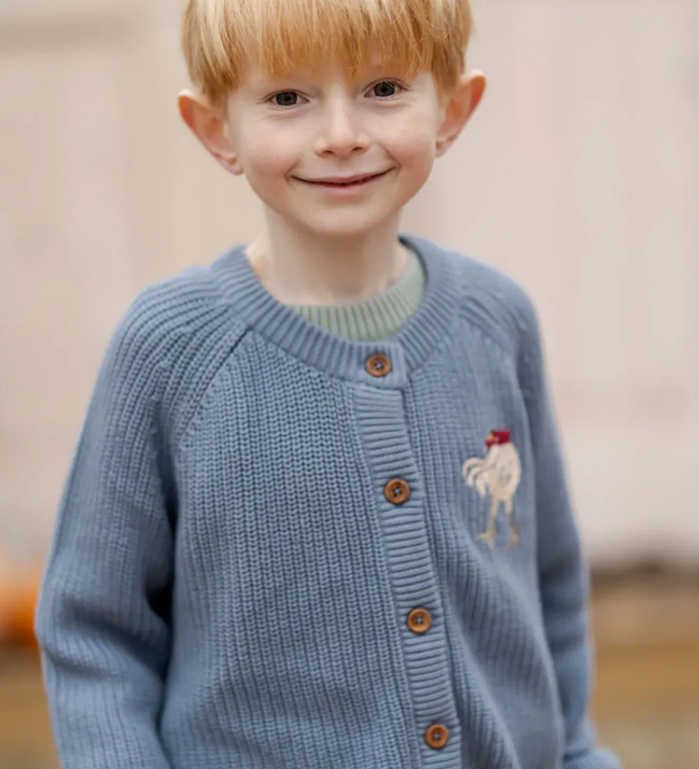 Hanevild Striktrøjer*Cardigan - Strik - Kaj - Blue Blizzard