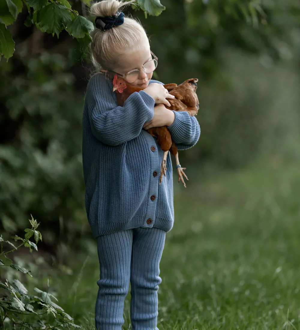 Hanevild Striktrøjer*Cardigan - Strik - Kaj - Blue Blizzard