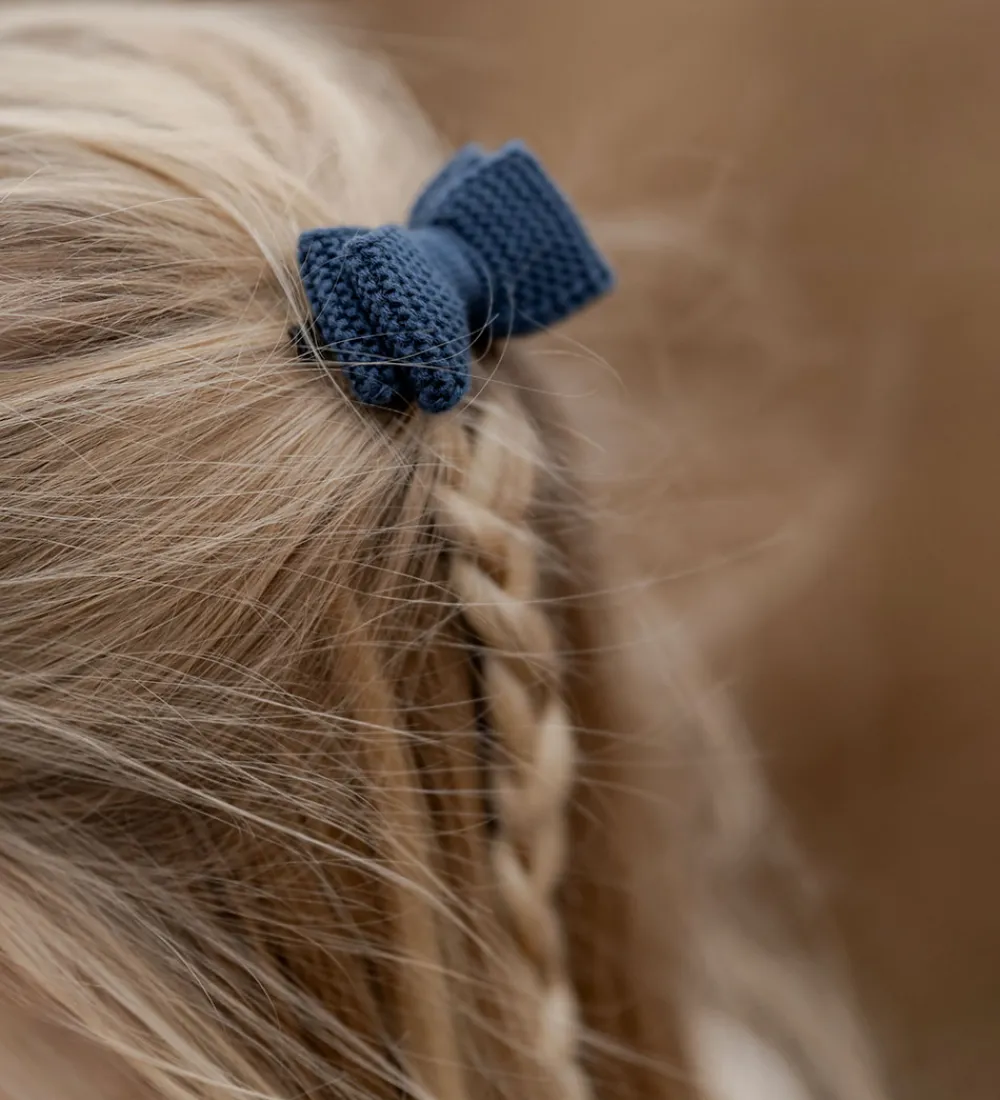 Hårspænder|Hårpynt-Hanevild Hårspænde m. Sløjfe - Strik - Tanja - Ensign Blue