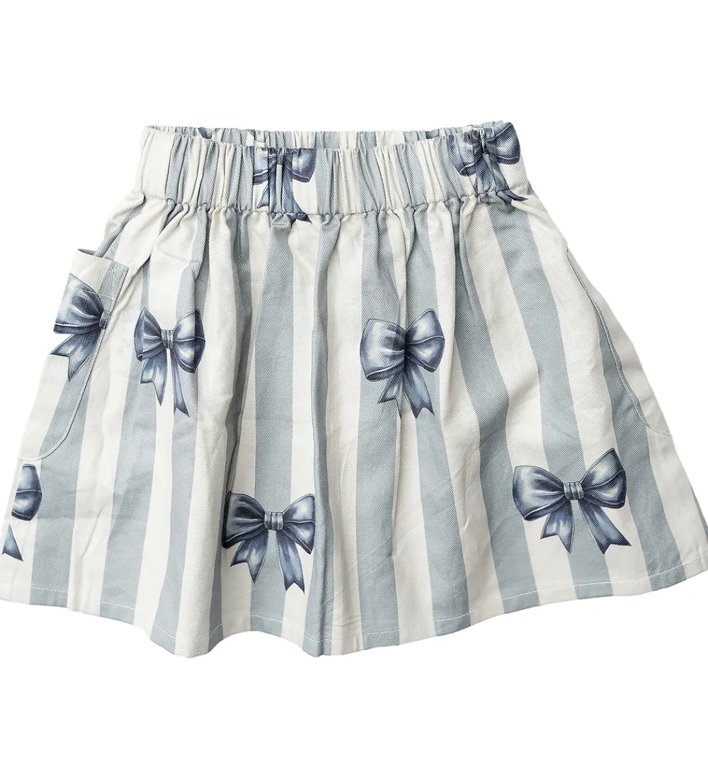 Nederdele-Hanevild Nederdel - Denim - Bow - Rainy