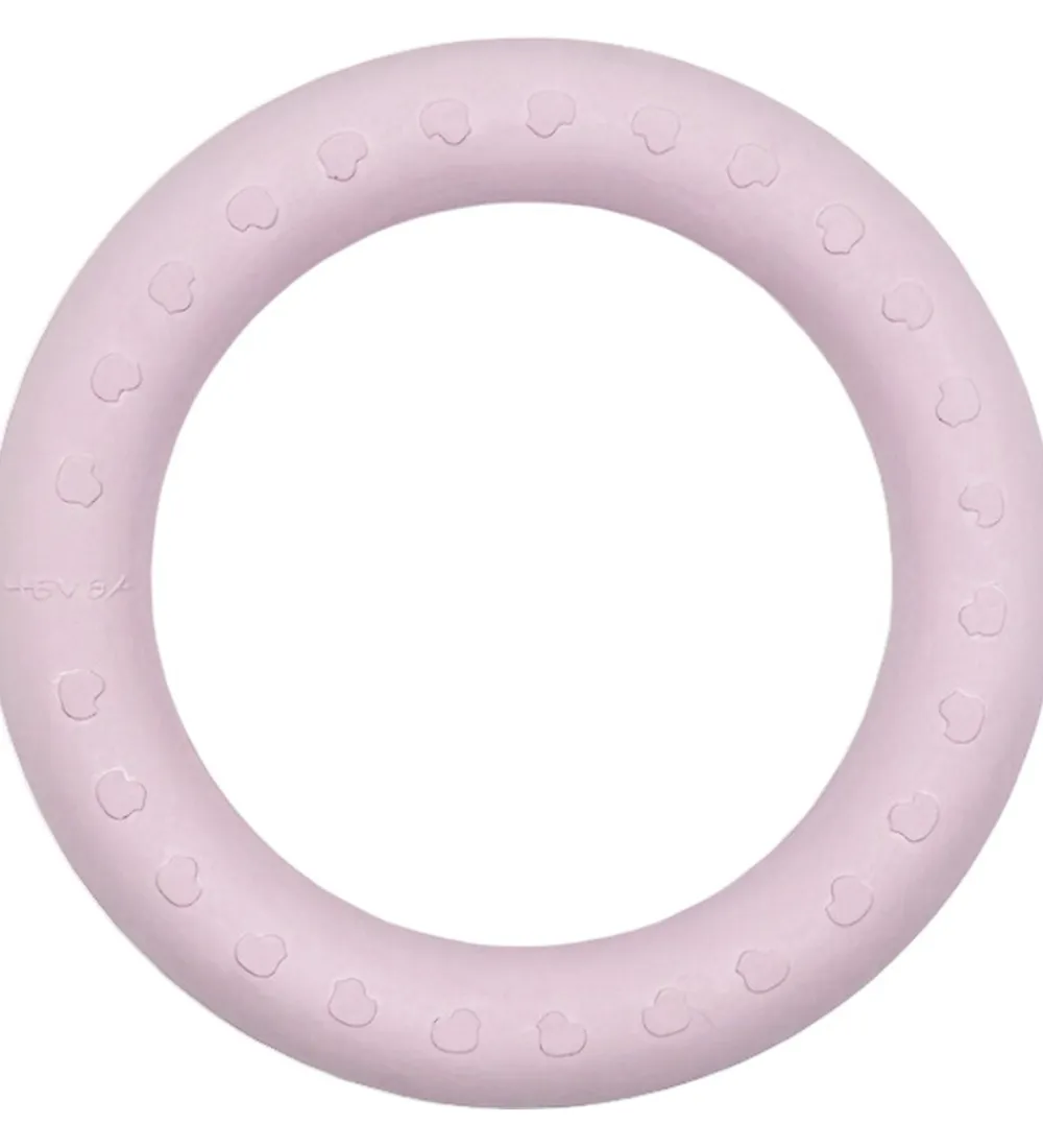 Bideringe|Babylegetøj-Hevea Bideringe - 2-pak - Powder Pink & Tan Beige