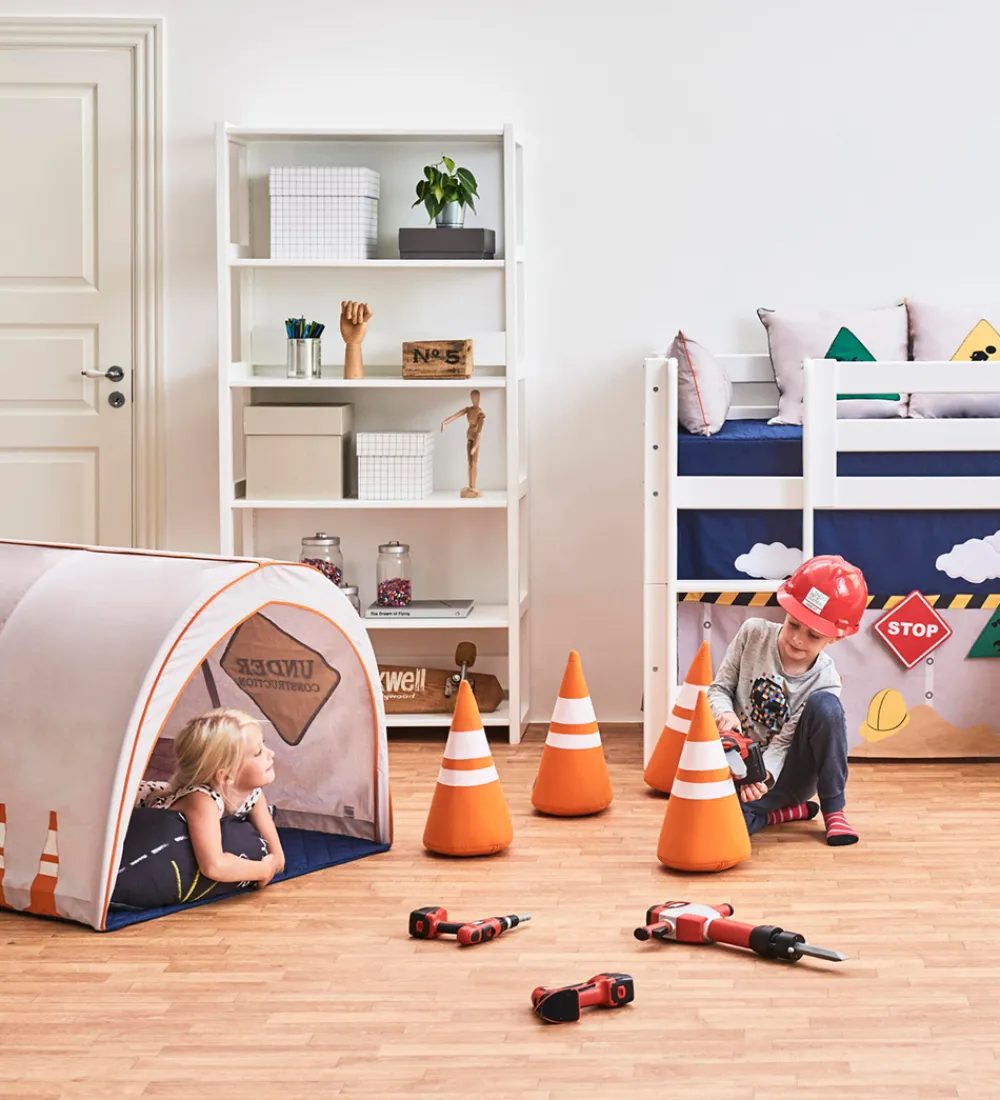 Pyntepuder-Hoppekids Keglesæt - 3-pak - Orange/Hvid