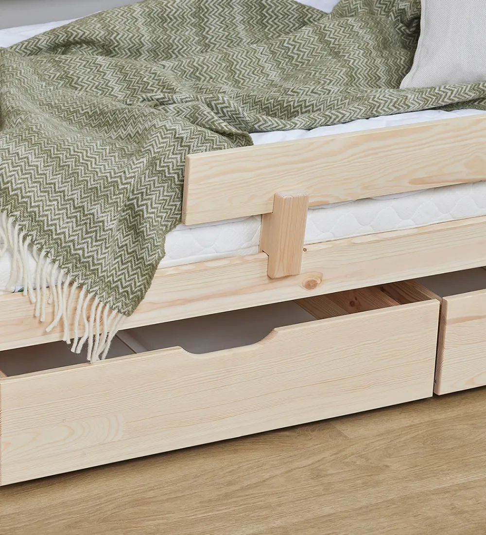 Skuffer|Senge-Hoppekids Skuffer m. Hjul - 2 stk. - 70x160 cm - Natur