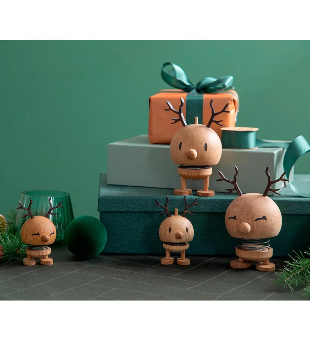 Hoptimist Julepynt*Reindeer Bimble - Small - 9,5 cm - Oak