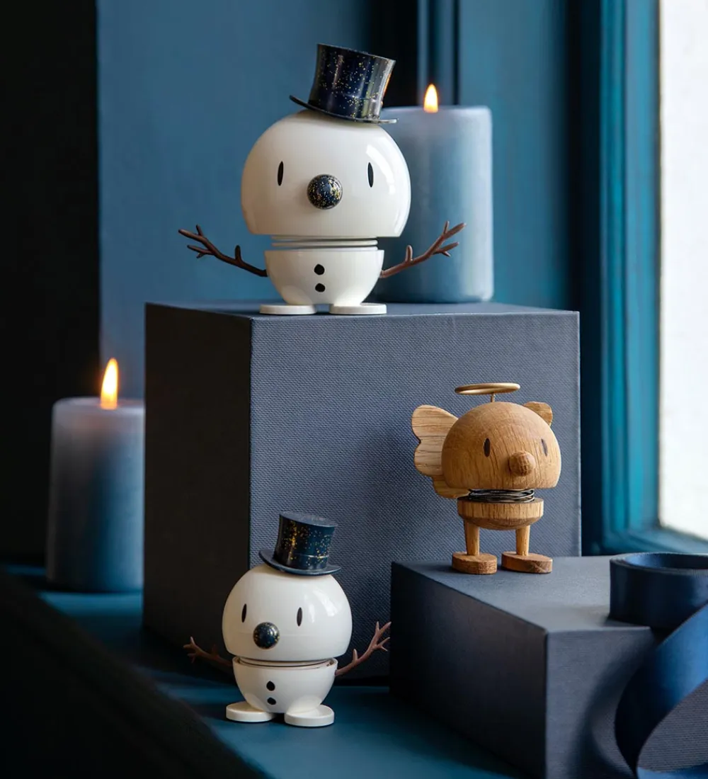 Hoptimist Julepynt*Snowman - Medium - 10,8 cm - White/Blue