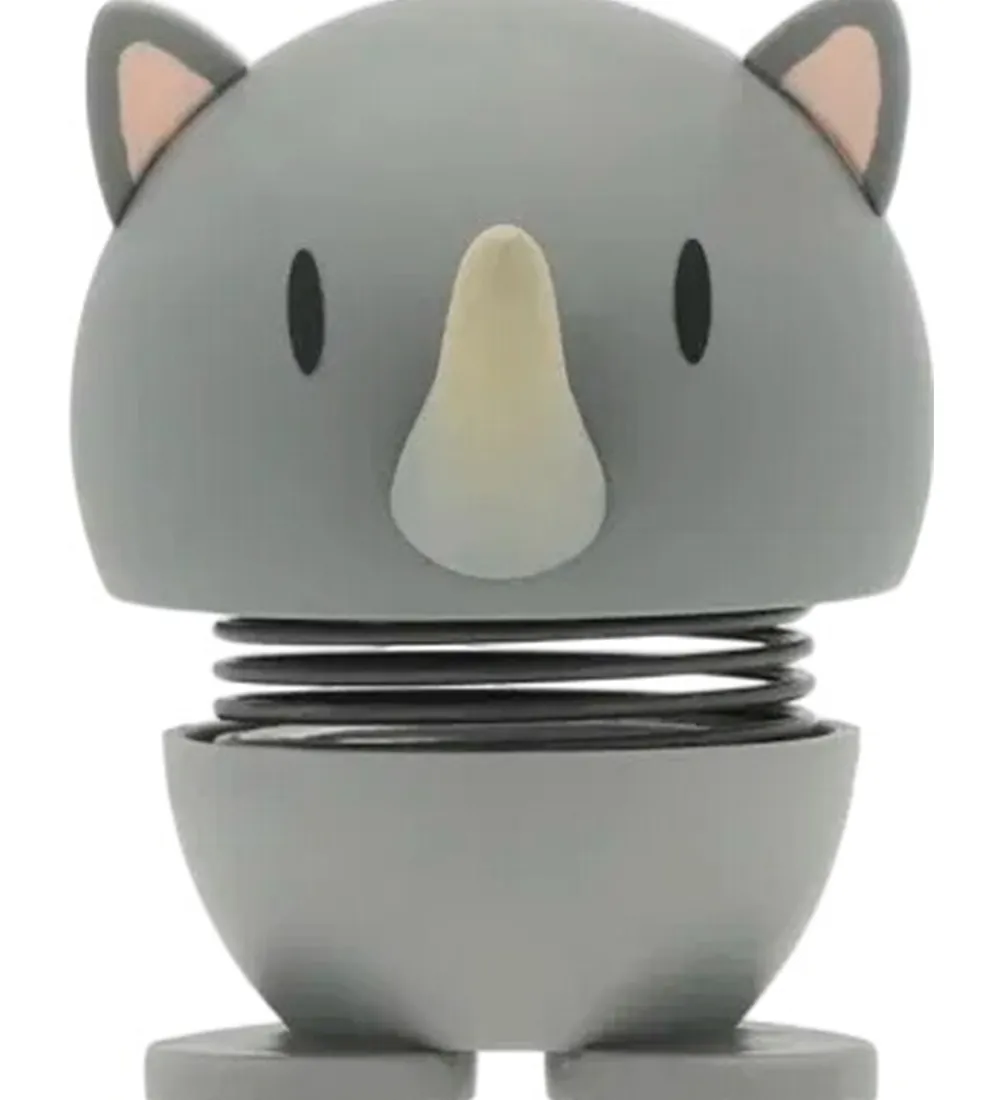Hoptimist Pyntefigurer|Dekoration*Soft Rhino - 7,6 cm - Grå