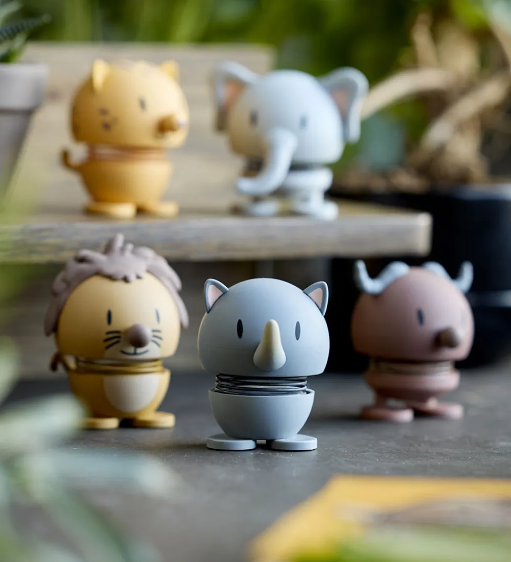 Hoptimist Pyntefigurer|Dekoration*Soft Rhino - 7,6 cm - Grå