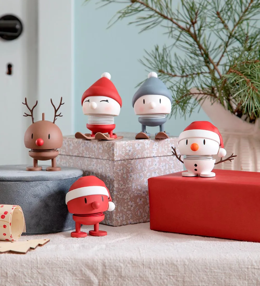 Pyntefigurer-Hoptimist Soft Santa Bumble - 10,5 cm - Rød