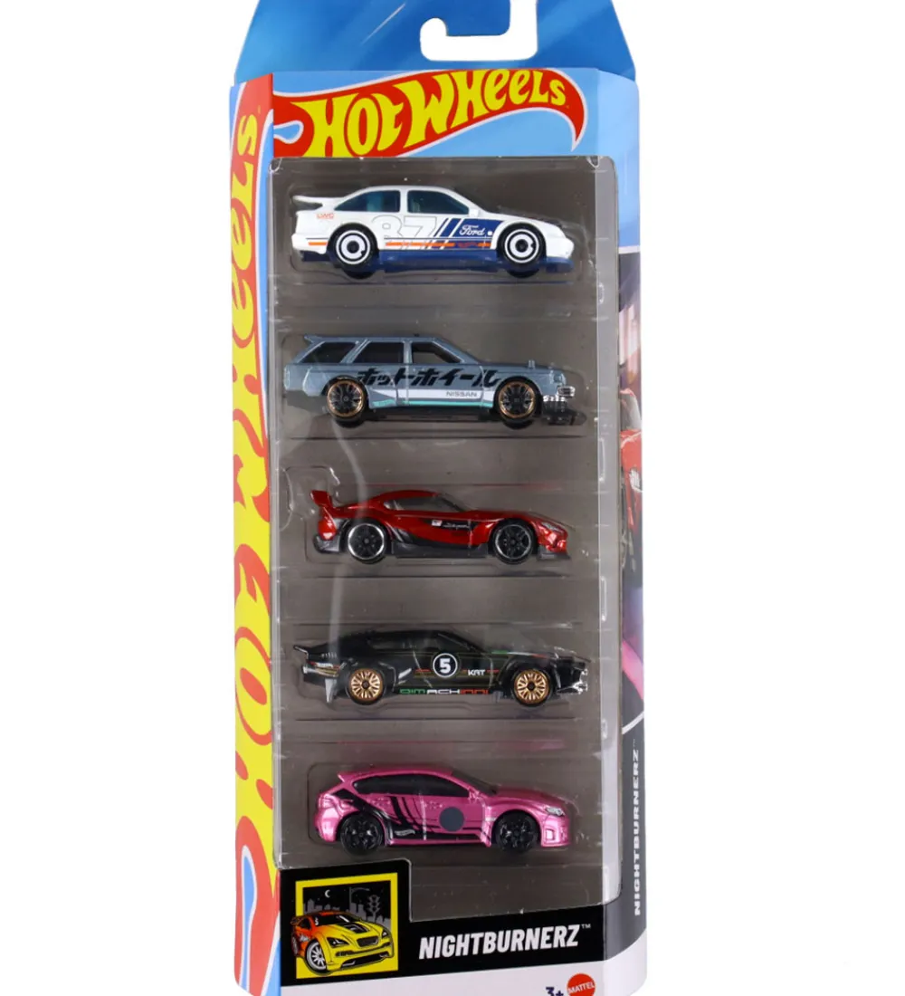Hot Wheels Biler, Tog Og Køretøjer*Biler - 5-pak - NightBurnerz