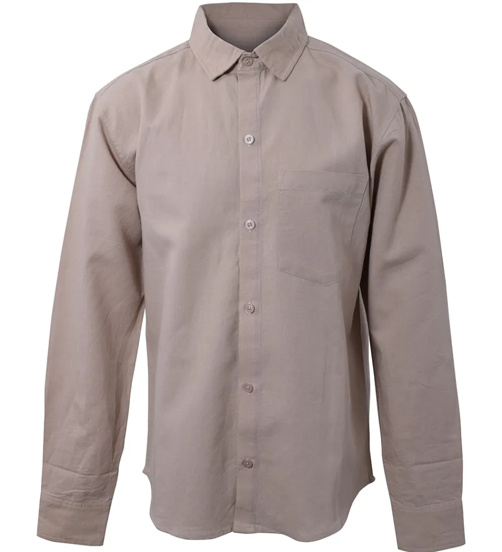 Hound Konfirmationstøj*Skjorte - Linen Blend - Sand