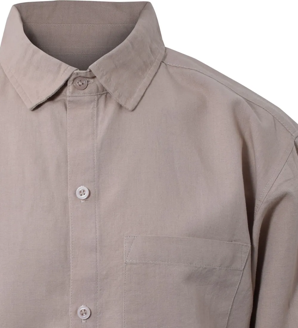 Hound Konfirmationstøj*Skjorte - Linen Blend - Sand