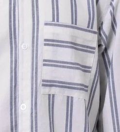 Hound Konfirmationstøj*Skjorte - Linen Blend - Deep Blue/Hvid